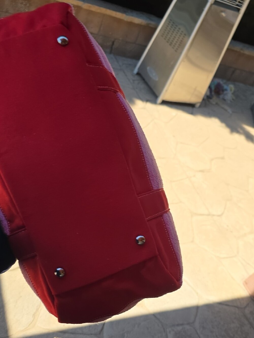 Large Pink and Red Boatkin Tote - Picture 3 of 6